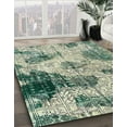 thumbnail image 3 of Ahgly Company Machine Washable Indoor Rectangle Abstract Green Thumb Green Area Rugs, 3' x 5', 3 of 7