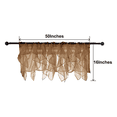 thumbnail image 4 of PearAge Ruffled Voile Semi Sheer,Window Curtain Valance Treatment for Kitchen, 50"W x 16"L Brown 1PC, 4 of 5