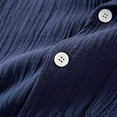 thumbnail image 6 of Bovxnpu Men Pajamas Sets Button-Down Sleepwear Summer Lapel With Pocket Short Sleeve Shorts 2-Piece Sleepwear, 6 of 7