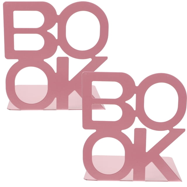 BESTYASH 2Ud Soporte Para Libros Metálico Color Rosa Ideal Para Oficina Y Escritorio