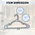 thumbnail image 4 of (18) Non-Slip White Hangers Plastic Shirts & Blouse Space Saver Clothes Hanger  18 Pack, 4 of 7