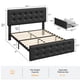 thumbnail image 1 of Cama Plataforma Tapizada 78"x55.1" con 4 Cajones de Almacenaje, Respaldo con Costuras en Diamante, Patas de Madera Resistentes, 1 of 7