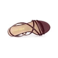 thumbnail image 4 of BLISSFUL STEP Women's Solid Color Strappy Slingback Chunky High Heels Sandals, 4 of 7