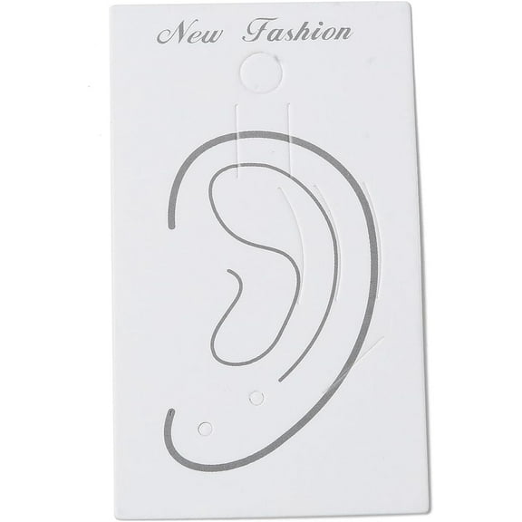 200 Pcs Earring Display Cards Ear Print Paper Earring Jewelry Display Card Packaging Supplies DIY Ears Holder Retail Show for Studs Jewelry Accessory