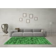 thumbnail image 3 of Ahgly Company Indoor Round Abstract Emerald Green Contemporary Area Rugs, 3' Round, 3 of 4