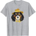 thumbnail image 1 of Pet Dog Doggie Puppy Animal Wearing Yellow Ribbon and Hat T-Shirt, 1 of 2