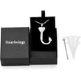 thumbnail image 7 of Cremation Urn Necklace for Ashes Fish Hook Urn Necklace for Ash Fishing Hook Urn Necklace for Women Men Heart-Shape Memorial Pendant for Dad & Mom & Daughter & Grandma & Husband & Wife & Daughter, 7 of 7
