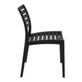 thumbnail image 4 of Luxury Commercial Living 33" Black Outdoor Patio Stackable Dining Chair, 4 of 9