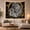 Leopard Family, variant on Three Leopards Embracing in Gold Splatter on Black Background, Dramatic Abstract Art for Animal Lovers, Wildlife Wall Decor, Housewarming Gift, Tapestry Wall Hanging for Bedroom and Living Room