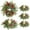 4, variant on Guvpev 4Pcs Flocked Christmas Candle Rings Wreaths,10"x3.5"Small Christmas Wreath with Snowy Pinecone&Red Berry Cedar Eucalyptus Cypress Wreath,Mini Candle Holders