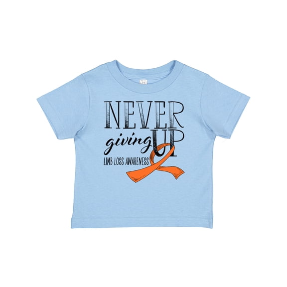 Inktastic Never Giving Up Limb Loss Awareness Orange Ribbon Boys or Girls Baby T-Shirt