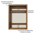 thumbnail image 5 of Ropero Closet Madesa Denver 2 Puertas Corredizas Marrón/Blanco, 5 of 5
