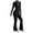 Black, variant on Workout Tops for Women 2 Piece Outfit High Waist Flare Leg Yoga Pants Long Sleeve Zipper Jacket Tops Sports Yoga Wear