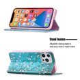 thumbnail image 3 of iPhone 13 Pro Max Wallet Case PU Leather Folio Flip Stand, Allytech Magnetic Credit Card Holder Protective Anti-Scratch TPU Bumper Skin Cover for iPhone 13 Pro Max 6.7" 2021, Plum Bossom, 3 of 4