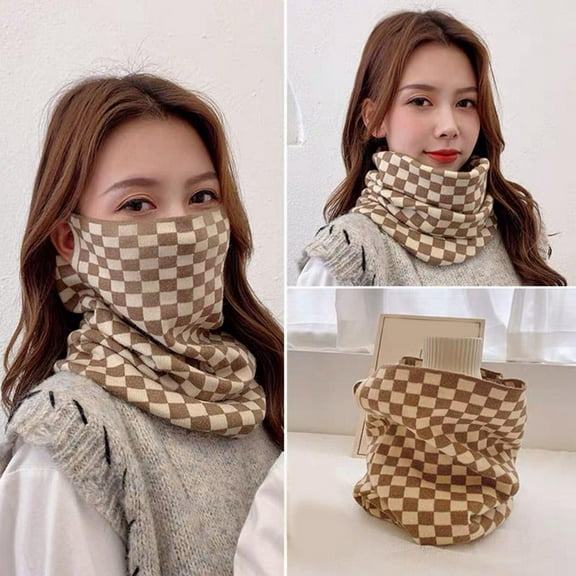 3 in 1 Warm Hanging Ear Mask Winter Knitted Scarf Windproof Sports Headband