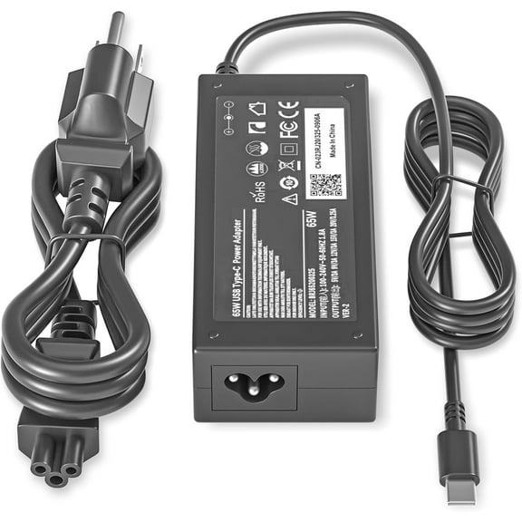65W USB C Laptop Charger for Samsung Galaxy Book Pro 360 NP950QDB NP930QDB, Galaxy Book Pro NP950XDB NP930XDB, Samsung Chromebook 4 4  XE310XBA XE350XBA, Notebook 7 9 Series Lap