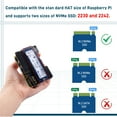thumbnail image 5 of 52Pi Metal Case for Raspberry Pi 5 4GB 8GB,w/Official Cooler, N04 M.2 NVMe SSD PCIe Peripheral Board, 5 of 8