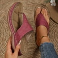 thumbnail image 2 of ZVNAΖH Slippers for Women, Womens Flip Flops Slope Heel Beach Shoes Slippers, 2 of 9