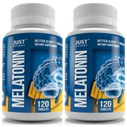 Just Potent Melatonin Supplement, 10mg Tablet Sleep Aid 120 Ct. ( 2-Pack )