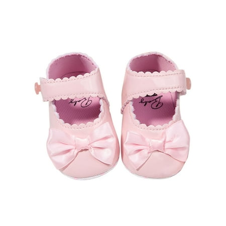 

Gomelly Newborn Princess Shoe Prewalker Mary Jane First Walker Flats Breathable Crib Shoes Toddler Infant Light Pink 5C