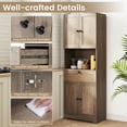 thumbnail image 4 of Auranook 67.5" Kitchen Pantry Cabinet w/4 Doors 1 Drawer Open Countertop Adjustable Shelf, 4 of 9