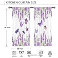 thumbnail image 3 of Kitchen Rules Curtains 27.5W X 39L Inch 2 Panels Rod Pocket Rustic Farmhouse Funny Vintage Modern Small Short Cafe Curtains Wood Inspirational Window Drapes Treatment Bathroom Home Decor, 3 of 6