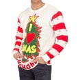 thumbnail image 4 of Vigorbear - Suéter navideño feo de manga larga con campanas y cuello redondo para mujer, suéter informal holgado con diseño de árbol de Navidad, 4 of 8