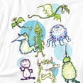 thumbnail image 2 of Jim Henson Monster Doodles Women's Boxy Cropped T-Shirt Casual Graphic Tee, 2 of 5