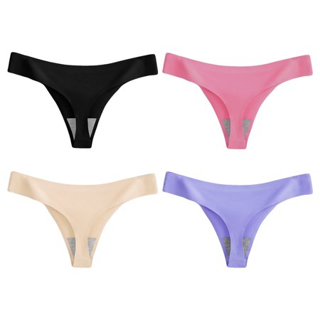 

4Pcs Brief Breathable Underwear Comfortable Pants Underwear for Lady Girl