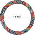 thumbnail image 5 of Auto Drive 1 -Piece Boho Car Steering Wheel Cover  Heavy Duty Polyester, Colorful - Universal Fit, 23SWC163, 5 of 5
