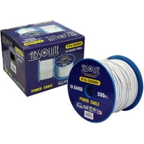 Absolute USA P16-500WH 16 Gauge 500-Feet Spool Primary Power Wire Cable (White)