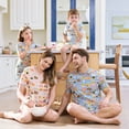 thumbnail image 5 of PatPat Toddler Pajamas Set Viscose from Bamboo Family Matching Pjs Breathable Girls Boys Short Sleeve and Shorts Skinny Sleepwear Kids 2-10Y, 5 of 11