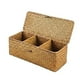 thumbnail image 1 of Cateissary Caja de almacenamiento de bambú, 3 rejillas, cesta de artículos diversos rectangular para cosméticos, papelera organizadora hecha a Almacenamiento y organización del hogar, 1 of 5