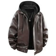 thumbnail image 4 of Uootdi Cropped Leather Jacket for Women Vintage Style Motorcycle Bomber Jacket Faux Leather Lapel Neck Zip Up Long Sleeve Coats Fall Going Out Jackets, 4 of 8