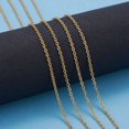 thumbnail image 6 of 304 Stainless Steel Cable Chains Soldered with Spool Flat Oval Golden 2.5x2x0.5mm about 32.8 Feet(10m)/roll, 6 of 7