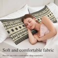 thumbnail image 5 of Black Khaki Boho Body Pillow Covers 20"x54", Vintage Ethnic Tribe Abstract Art Retro Soft Brushed Microfiber Breathable Throw Pillow Covers, Pillowcase with Zipper for Couch Sofa Bedroom Living Room, 5 of 9