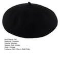 thumbnail image 7 of Women Winter Beret Vintage Solid Color Thick Knitted Decorative Sweet Style Painter Hat Dome Soft Anti-slip Lady Cap Party Prom Lady Hat, 7 of 7