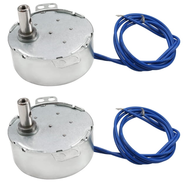 HUGFEGWE 2Pcs Synchronous Motor AC 110V 8-10RPM Synchron Motor Turntable Motor CW/CCW Direction 4W TYC-50 Horizontal Hole Tapping Shaft CJB91-113511