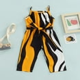 thumbnail image 2 of Combinaisons d'Été pour Filles Enfants Vêtements 2 Couleurs Sans Manches à Rayures Imprimées Combinaisons Pantalons avec Ceinture Rayure Rose 4-5 Ans, 2 of 7