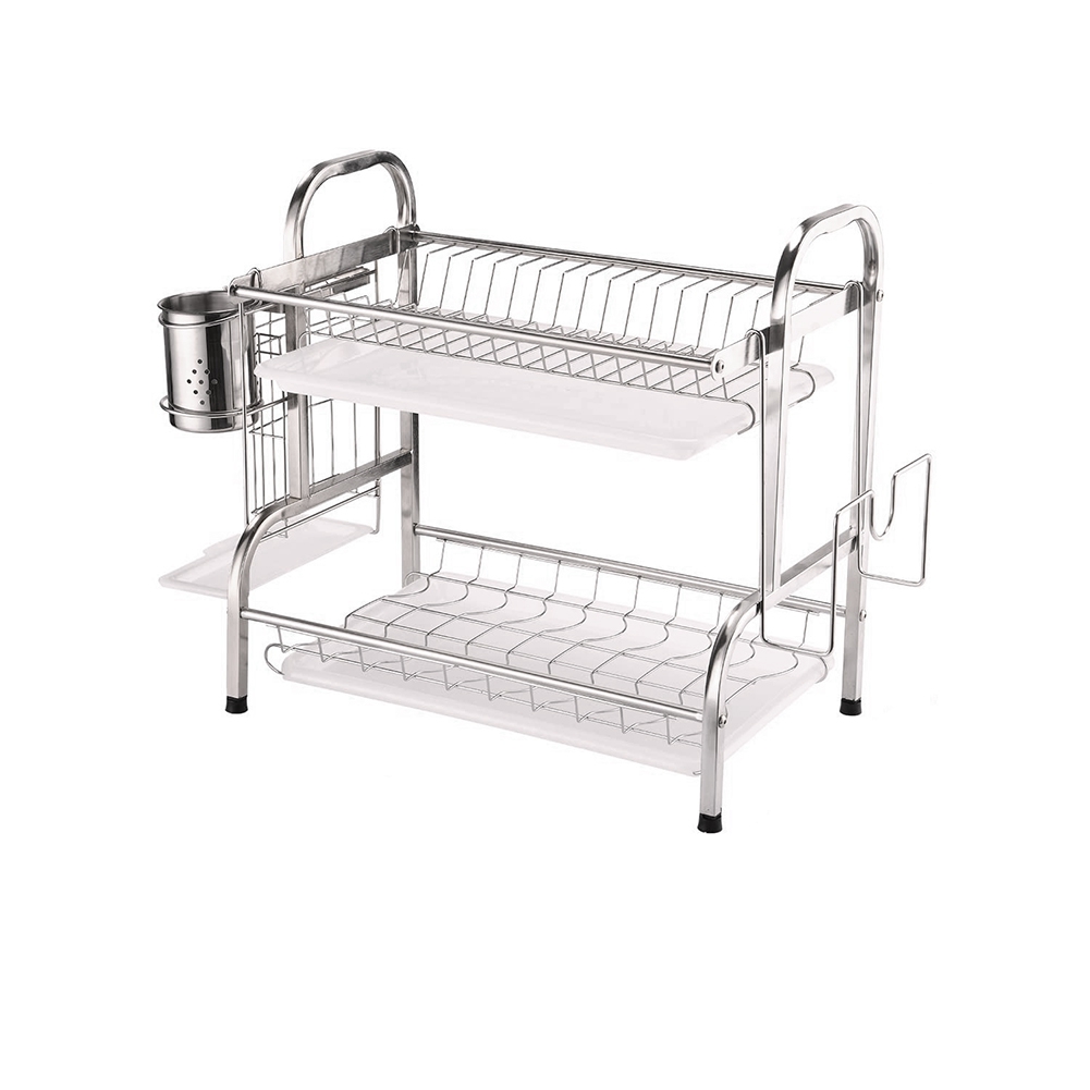 Dish Drying Rack, Dish Rack, Utensil Holder, Cutting Board Holder, Rust