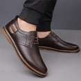 thumbnail image 6 of Men's Casual Loafers Business Leather Office Comfortable Wear Walking Handmade Design Simple Work Shoes Brown 12.5 US, 6 of 7
