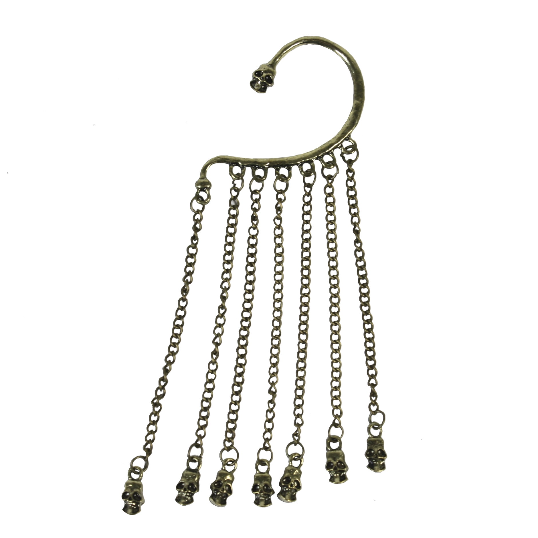 Costume Culture by Franco 30356 Gold Skulls Ear Cuffs