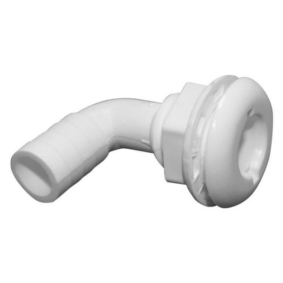 T-H Marine  TH7592DP; Thru Hull 3/4In 90D Hose White