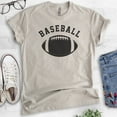thumbnail image 2 of Baseball Shirt, Unisex Women's Men's Shirt, Funny Baseball T-shirt, Funny Football Tee, Ironic Sports Tee, Light Silk Gray, X-Large, 2 of 6