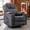 Gray, variant on SOCIALCOMFY Manual Swivel Glider Rocker Recliner Chair with Heated Massage Ergonomic Lounge 360 Degree Swivel Sofa Seat with 2 Cup Holders, Side Pockets & USB Ports for Living Room, Brown