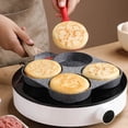 thumbnail image 2 of Sartén Tortitas, Sartén Huevos Poche de 4 Agujeros con Tapa Sartén Antiadherente de Aluminio para Desayuno Huevos Fritos Hamburguesas Panqueques, Para Estufas de Gas y Cocinas de Inducción, 2 of 5