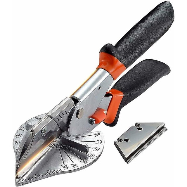 Tijeras de inglete de ángulo de 45-135, tijeras de canalización multifunción, herramienta de corte de cuarto de círculo para cortar tuberías de PVC Ppr Pe, ramas, alambre. Incluye 10 discos