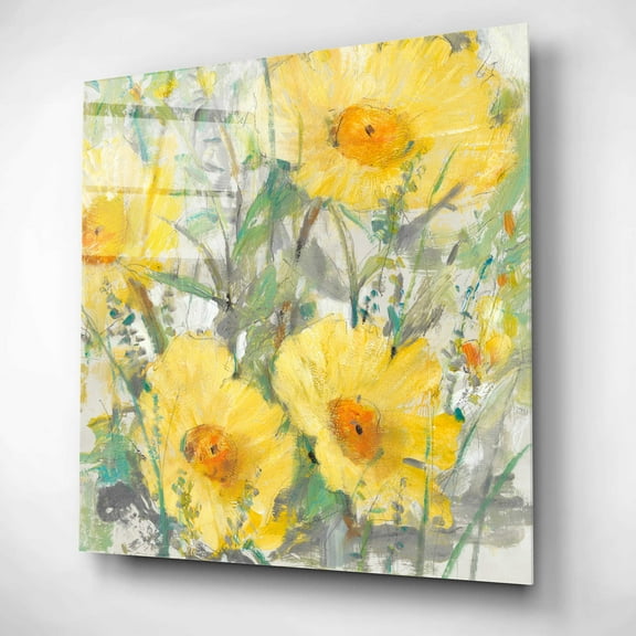 Epic Art 'Yellow Bunch I' by Tim O'Toole, Acrylic Glass Wall Art, 12"x12"