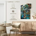 thumbnail image 4 of Elephant Stock Here With Your Majesty Wall Art - Vertical Multi Panel Canvas - Living Room Wall Decor - Abstract Multi Panel - Blue And Turquoise Decor By Mara Galvao - 14" x 23", 4 of 4