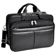 McKleinUSA WALTON 83985 Black Expandable Double Compartment Laptop Case w/ Removable Sleeve